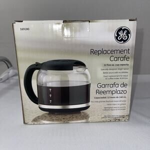 General Electric 12 Cup Coffee Pot Replacement Glass Carafe 169180, 169164